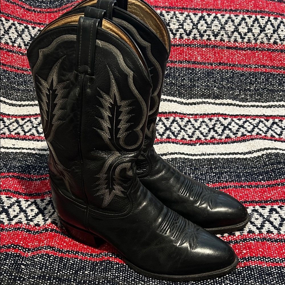 Tony Lama Black Western boots (11.5 WIDE)